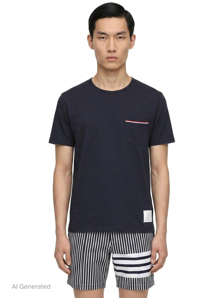 Jersey Pocket T-Shirt | Thom Browne | Club21 - front