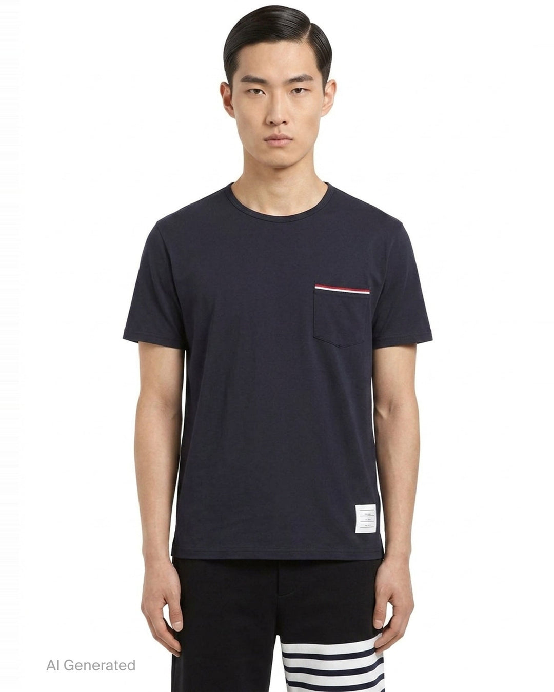 Jersey Pocket Tee | Thom Browne | Club21 - front