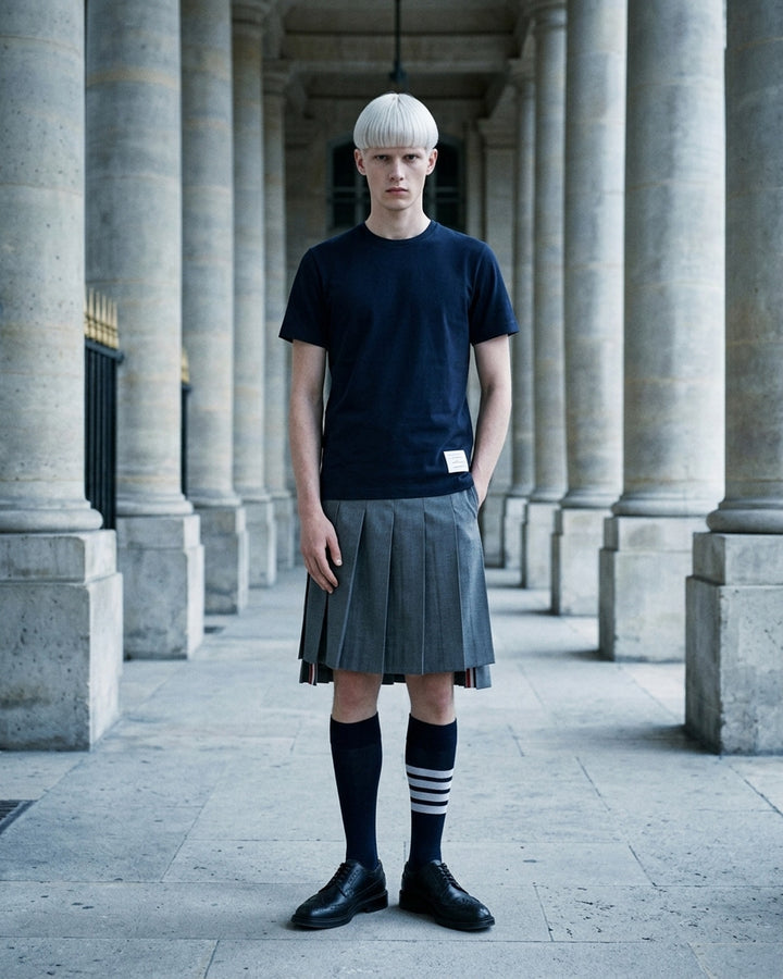 Jersey Relaxed Side Slit Tee | Thom Browne | Club21 - lifestyle