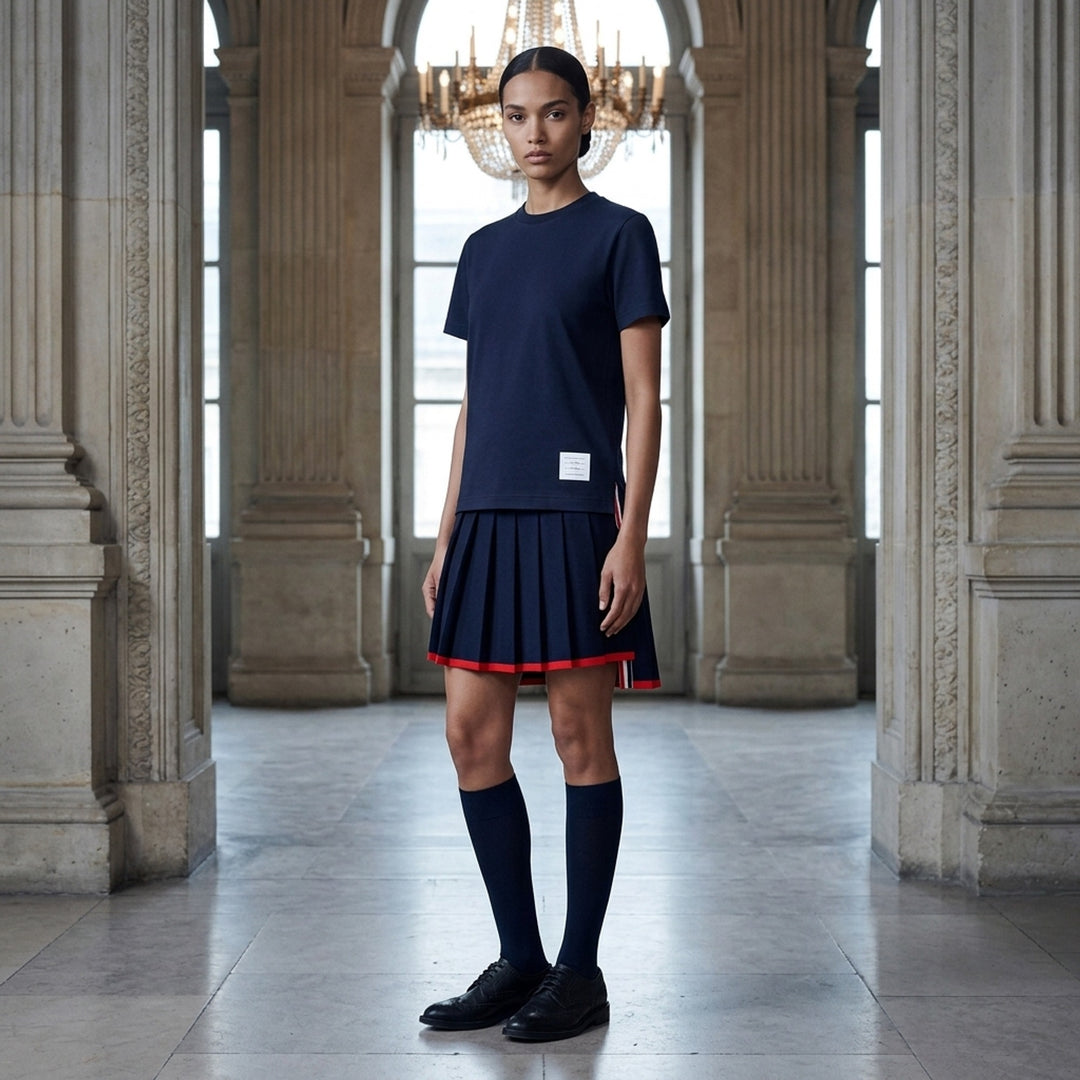Jersey Relaxed Side Slit Tee | Thom Browne | Club21 - lifestyle