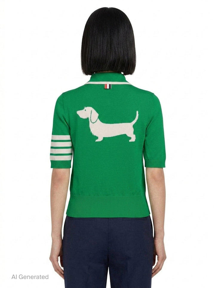 Jersey Stitch Polo | Thom Browne | Club21 - back