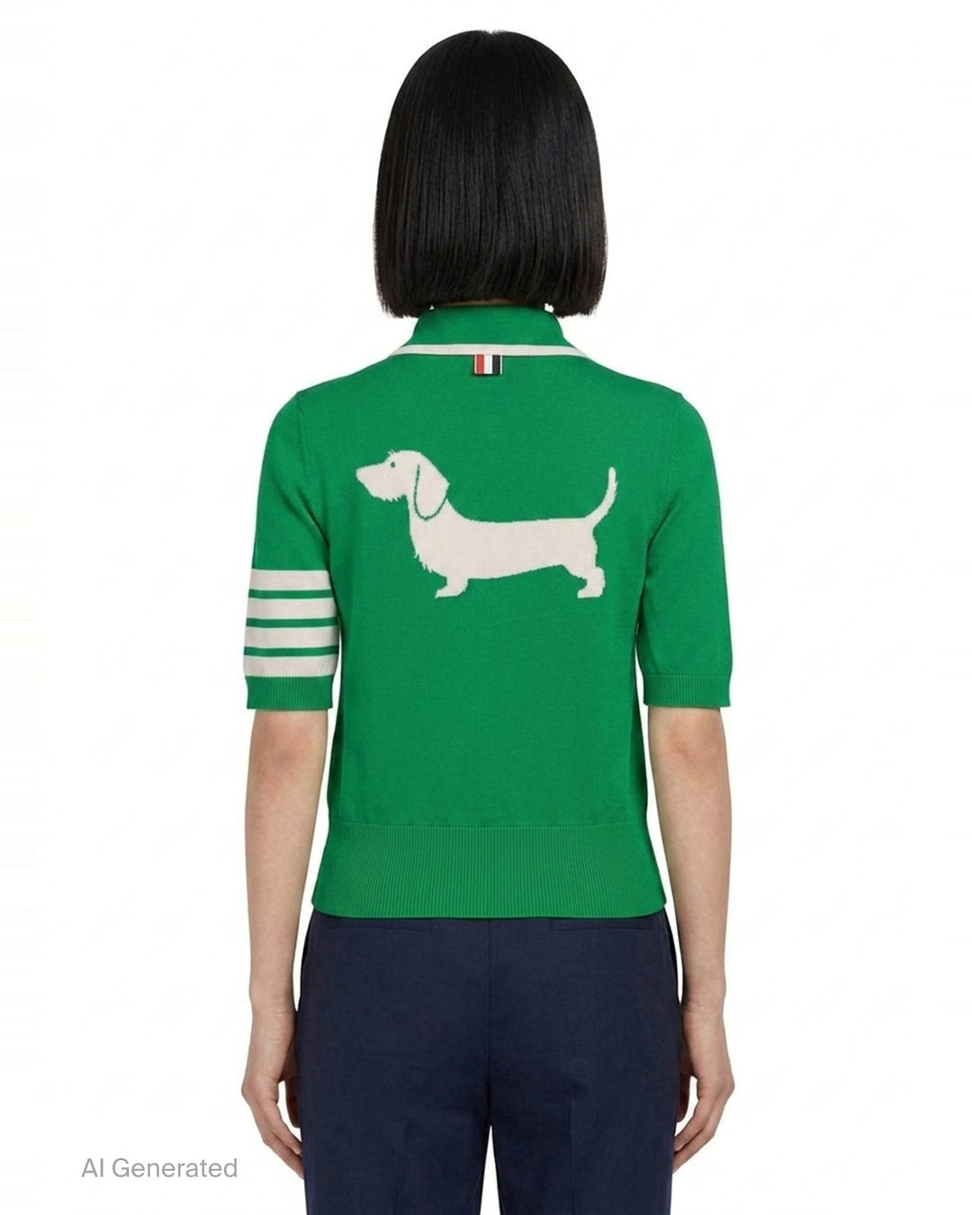 Jersey Stitch Polo | Thom Browne | Club21 - back