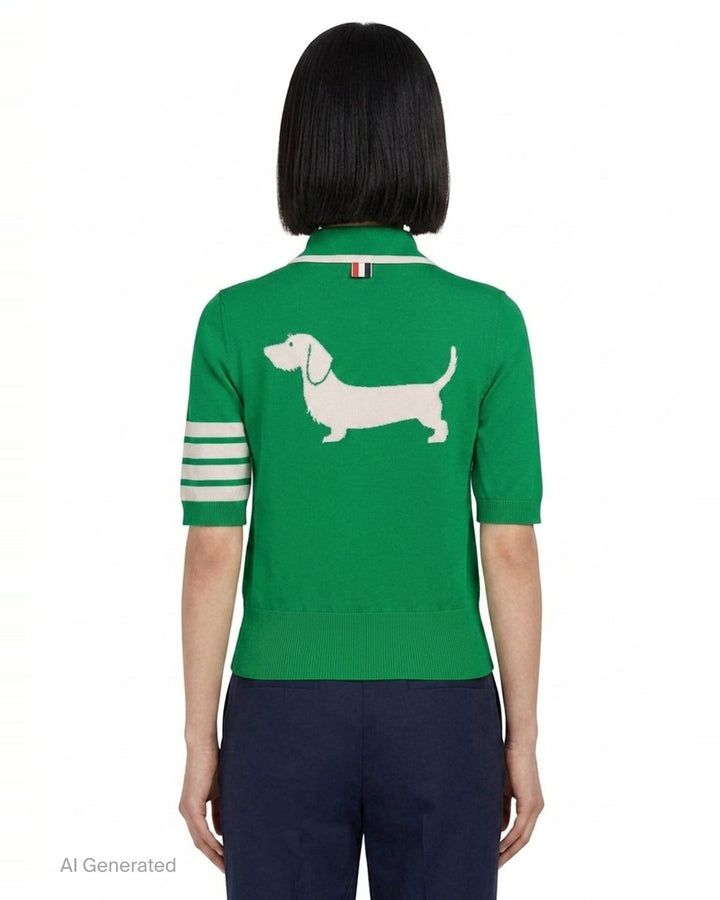 Jersey Stitch Polo | Thom Browne | Club21 - back