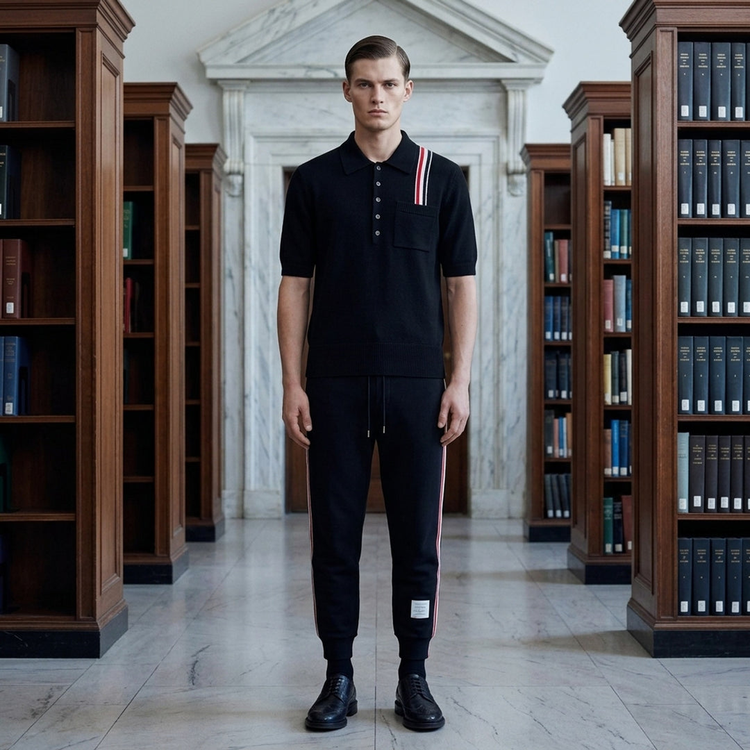 Jersey Stitch Relaxed Polo | Thom Browne | Club21 - lifestyle