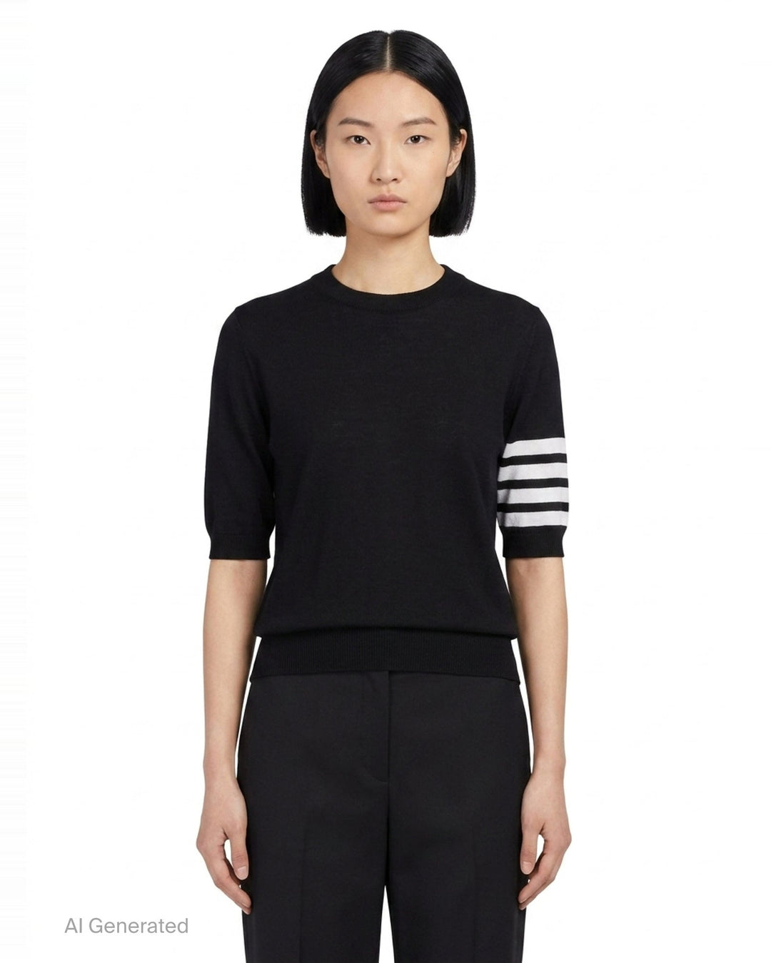 Jersey Stitch Short Sleeve Tee | Thom Browne | Club21 - front