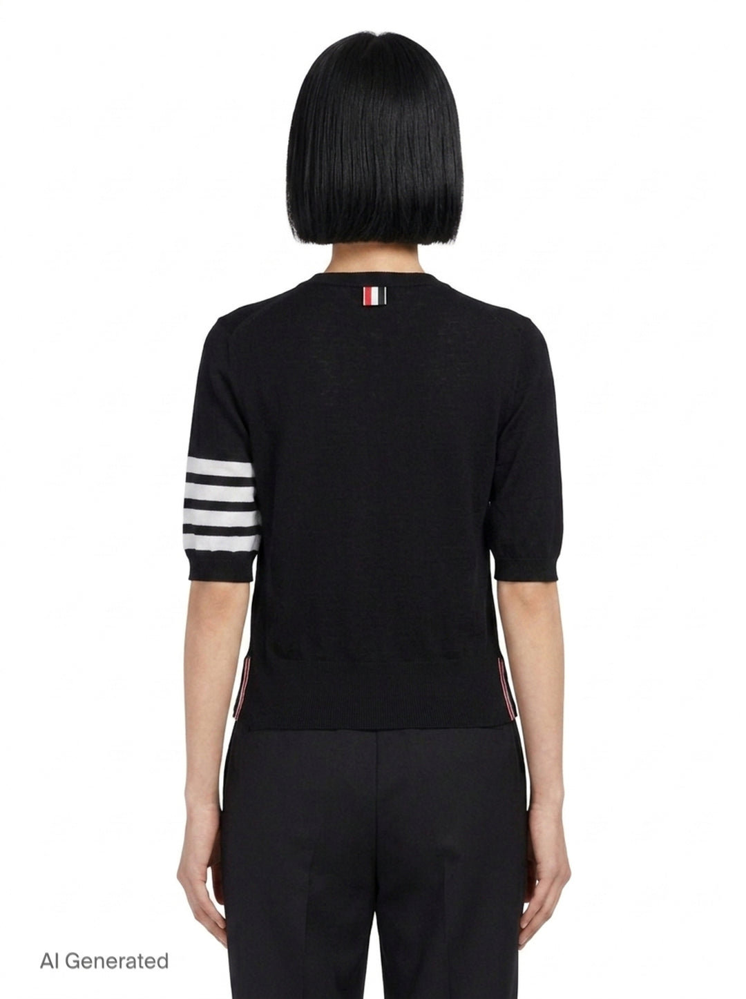 Jersey Stitch Short Sleeve Tee | Thom Browne | Club21 - back
