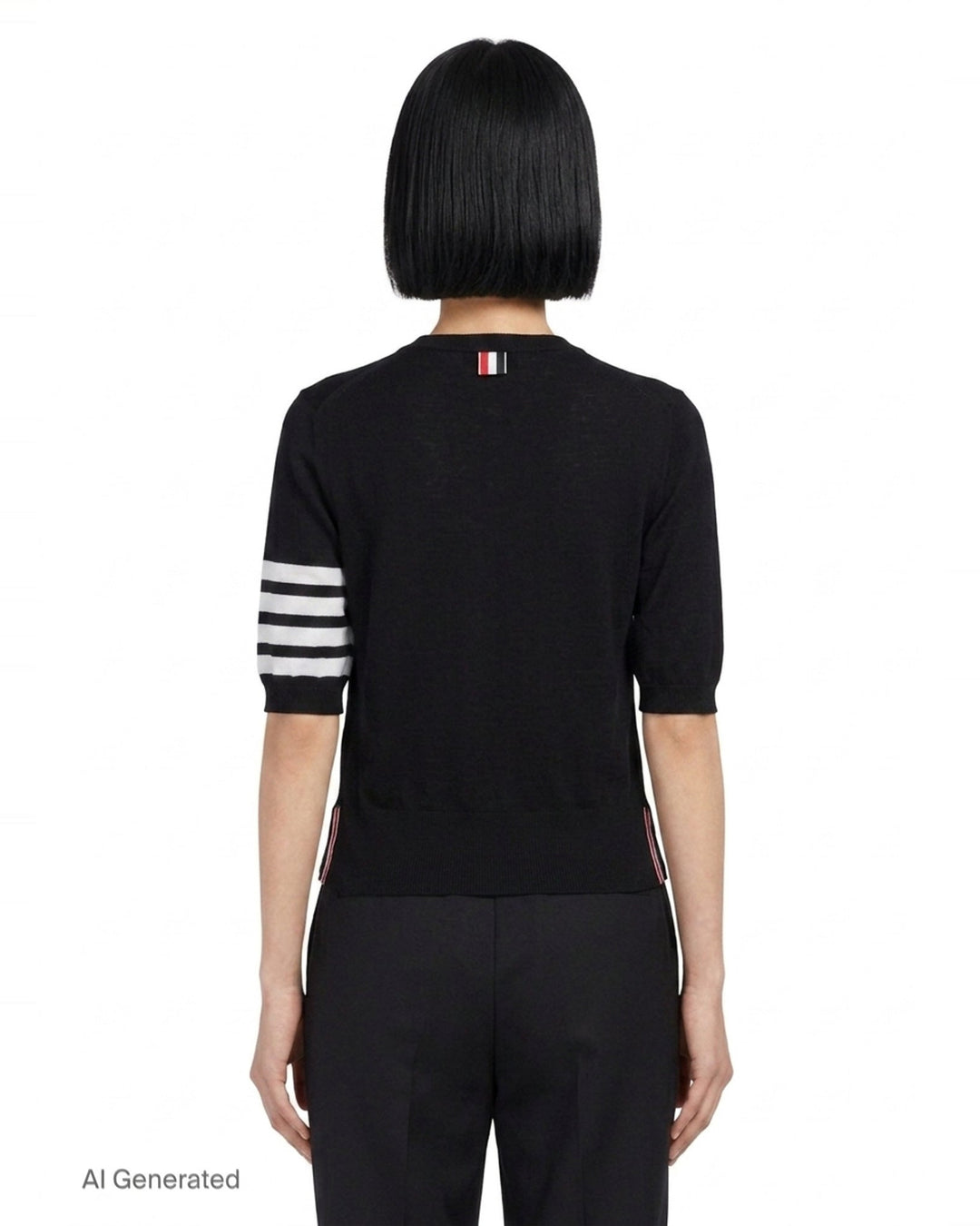 Jersey Stitch Short Sleeve Tee | Thom Browne | Club21 - back