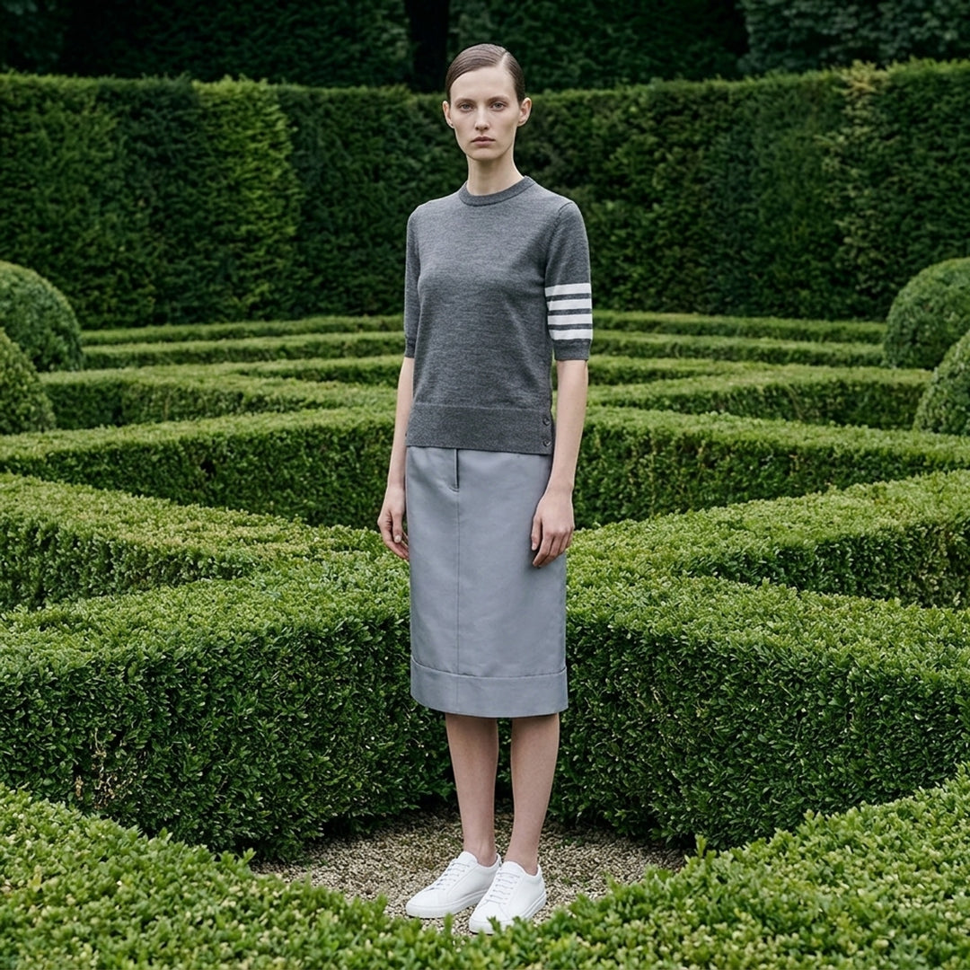 Jersey Stitch Short Sleeve Tee | Thom Browne | Club21 - lifestyle