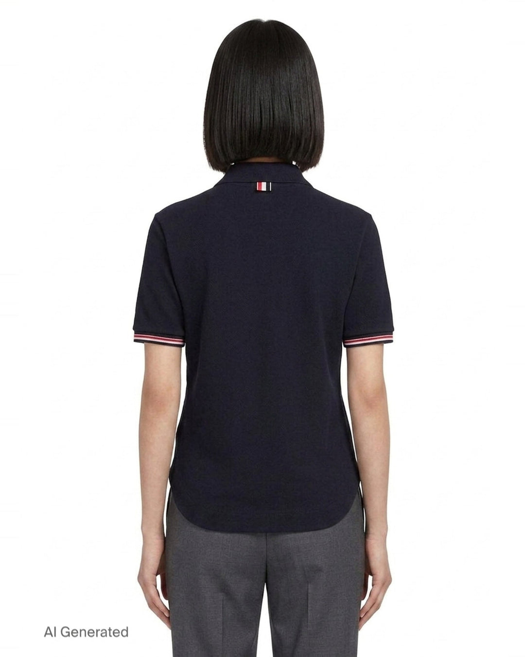 Keyhole RWB Tipping Polo | Thom Browne | Club21 - back