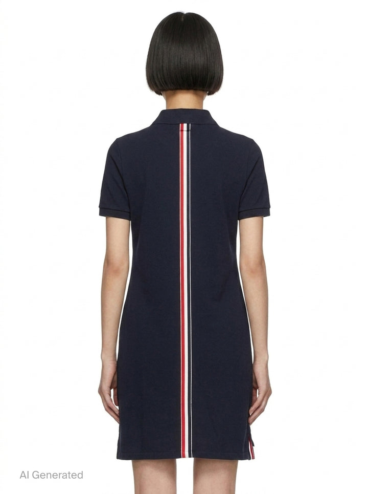 Knee-Length Polo Dress | Thom Browne | Club21 - back