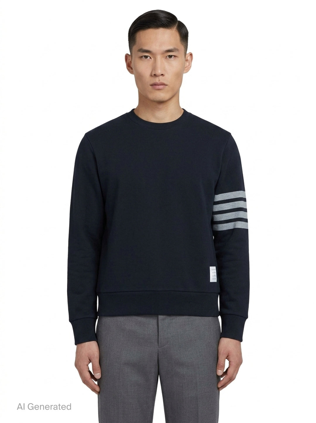 Long Sleeve Crewneck Sweatshirt | Thom Browne | Club21 - front