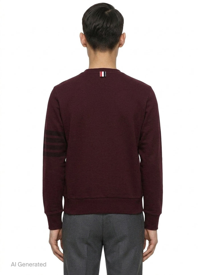 Long Sleeve Crewneck Sweatshirt | Thom Browne | Club21 - back