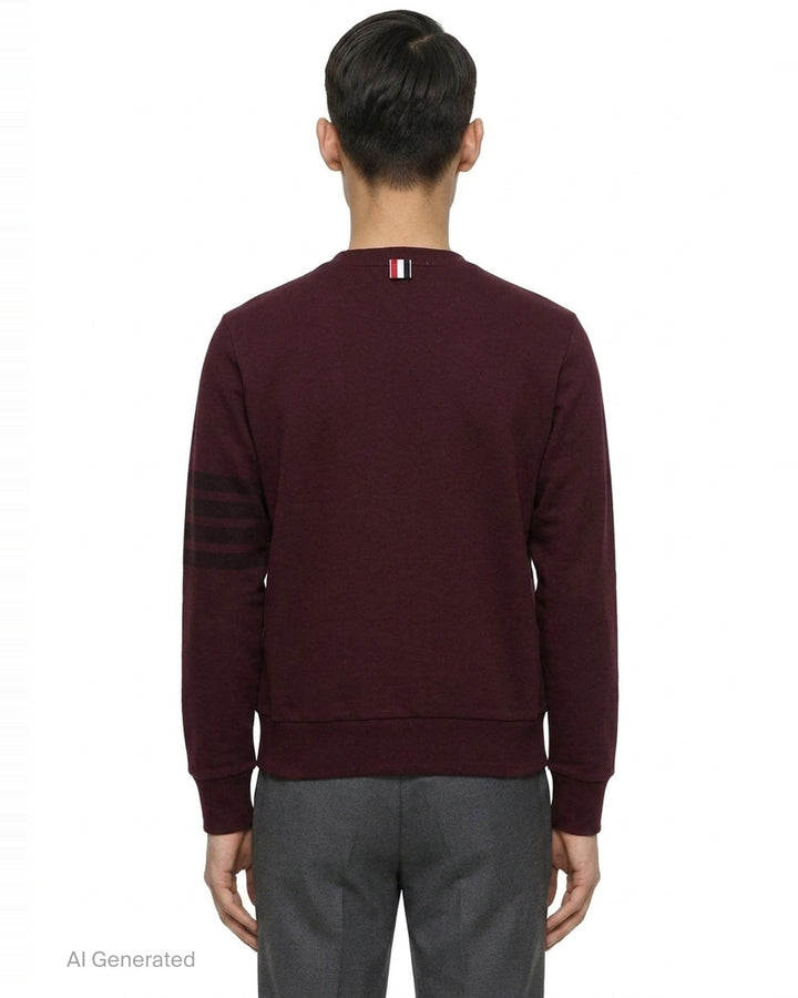 Long Sleeve Crewneck Sweatshirt | Thom Browne | Club21 - back