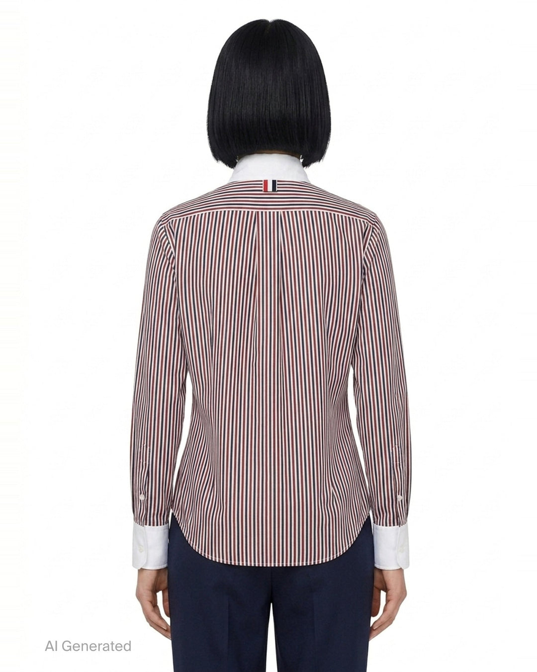 Long Sleeve Detachable Collar Shirt | Thom Browne | Club21 - back