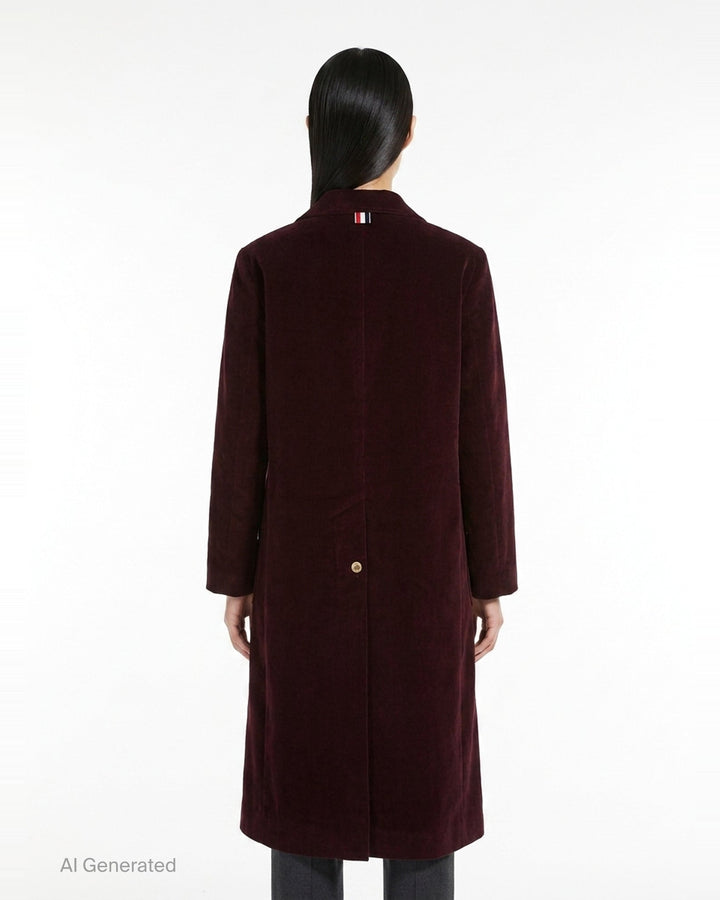 Low Break Patch Pocket Bell Sleeve Coat | Thom Browne | Club21 - back