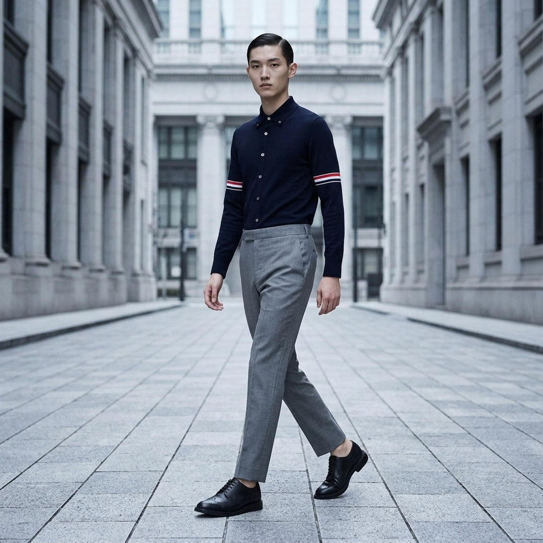 Low Rise Skinny Side Tab Trousers | Thom Browne | Club21 - lifestyle
