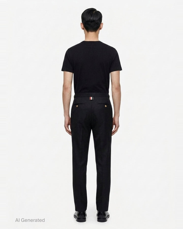 Low Rise Slim Trousers | Thom Browne | Club21 - back
