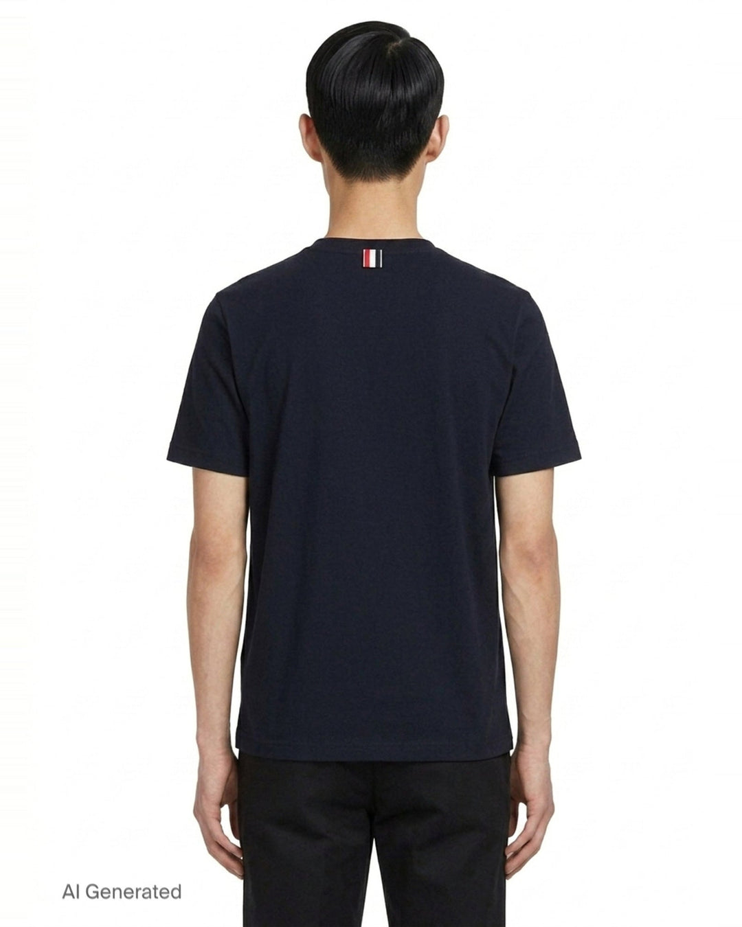 Medium Weight Diagonal Stripe Tee | Thom Browne | Club21 - back