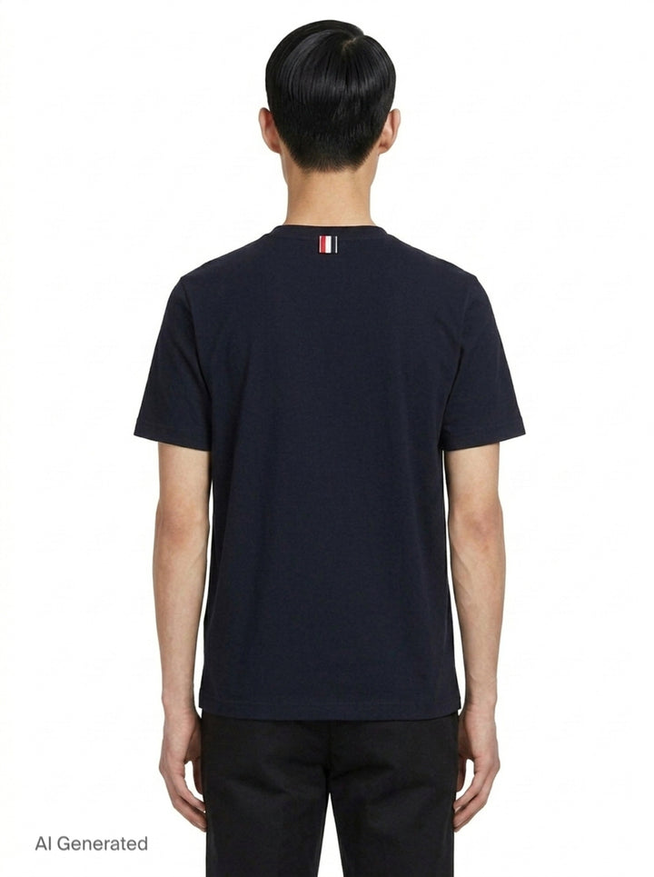 Medium Weight Diagonal Stripe Tee | Thom Browne | Club21 - back