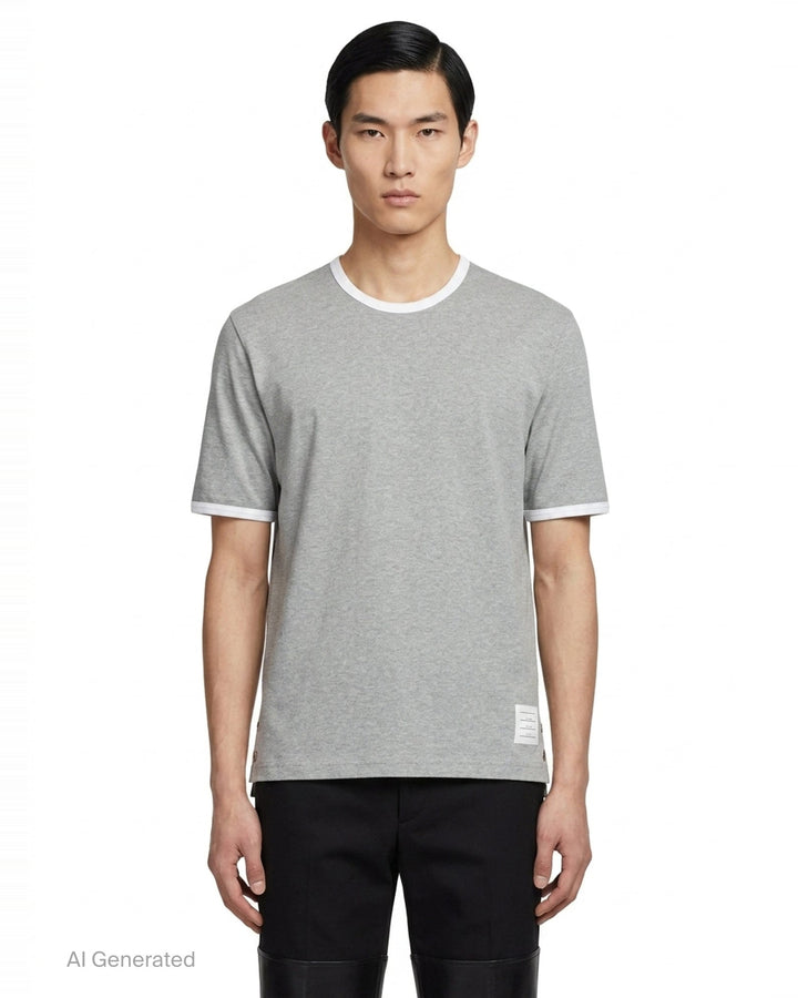 Medium Weight Ringer Tee | Thom Browne | Club21 - front