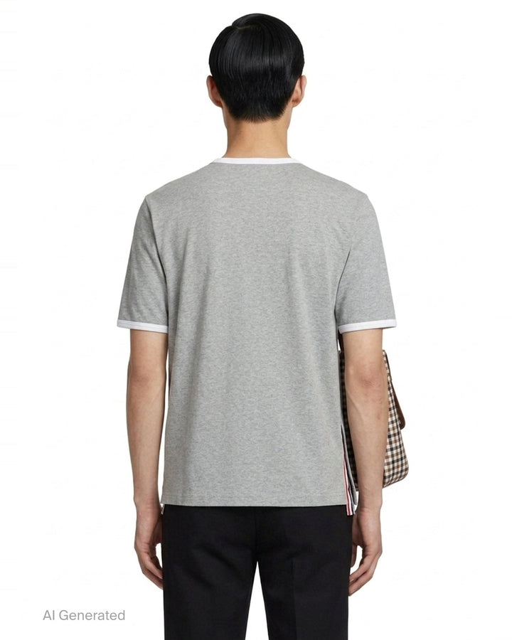 Medium Weight Ringer Tee | Thom Browne | Club21 - back