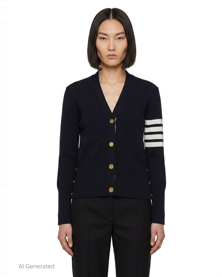 Milano Stitch Cardigan | Thom Browne | Club21 - front