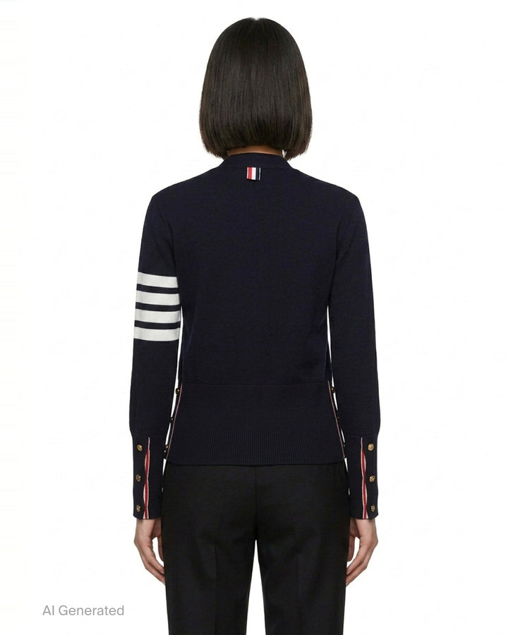 Milano Stitch Cardigan | Thom Browne | Club21 - back