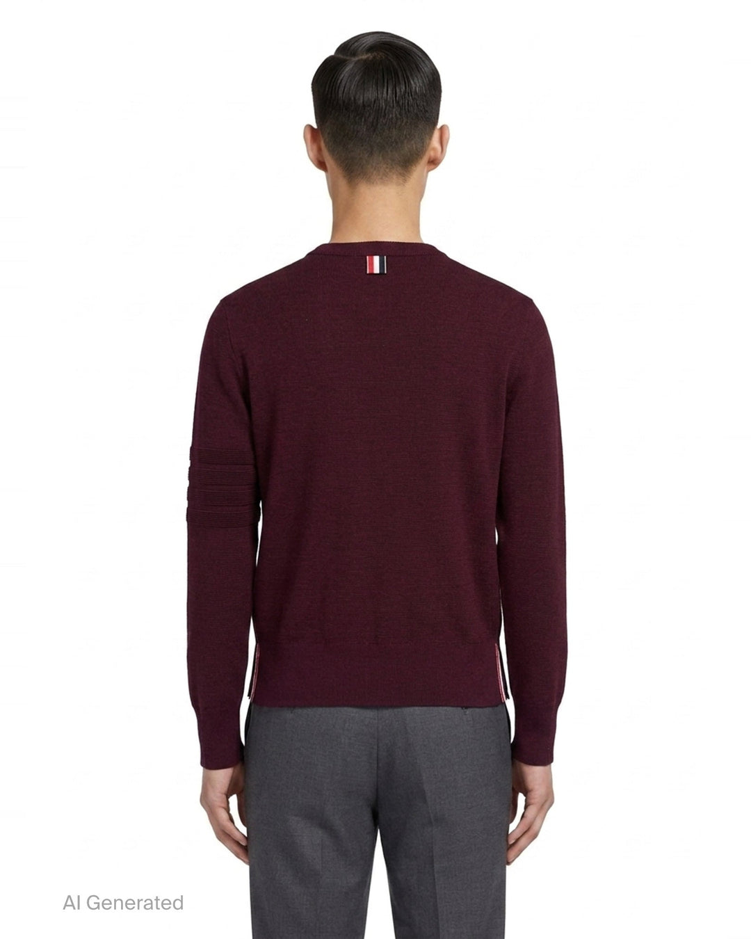 Milano Stitch Crew Neck Pullover | Thom Browne | Club21 - back