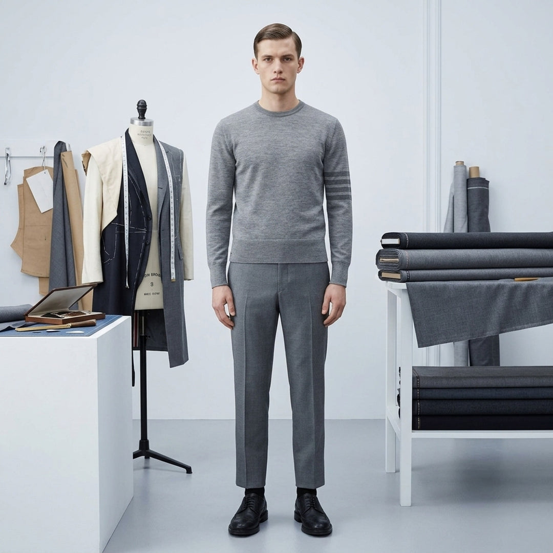 Milano Stitch Crew Neck Pullover | Thom Browne | Club21 - lifestyle