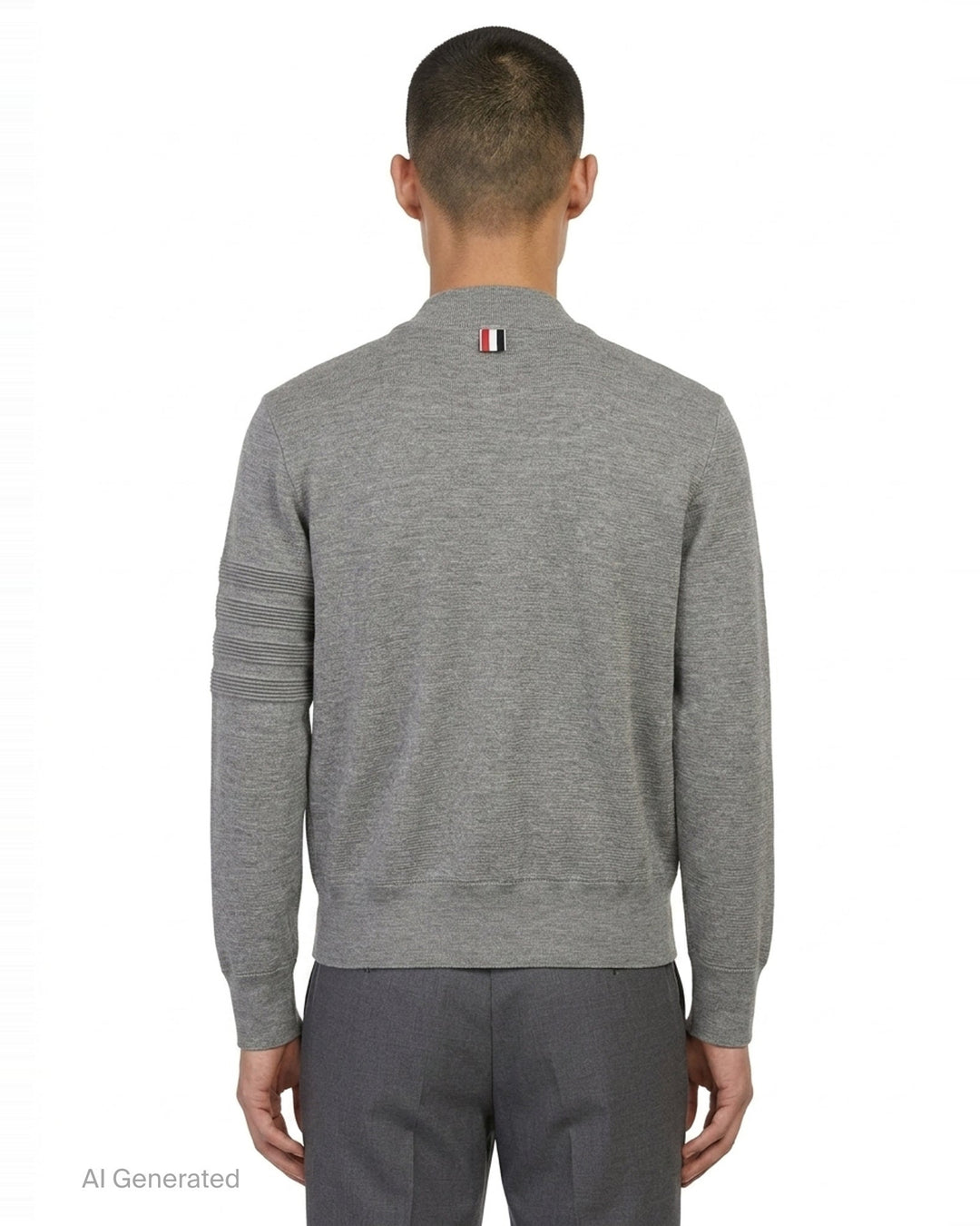 Milano Stitch Zip-Up Bomber Jacket | Thom Browne | Club21 - back