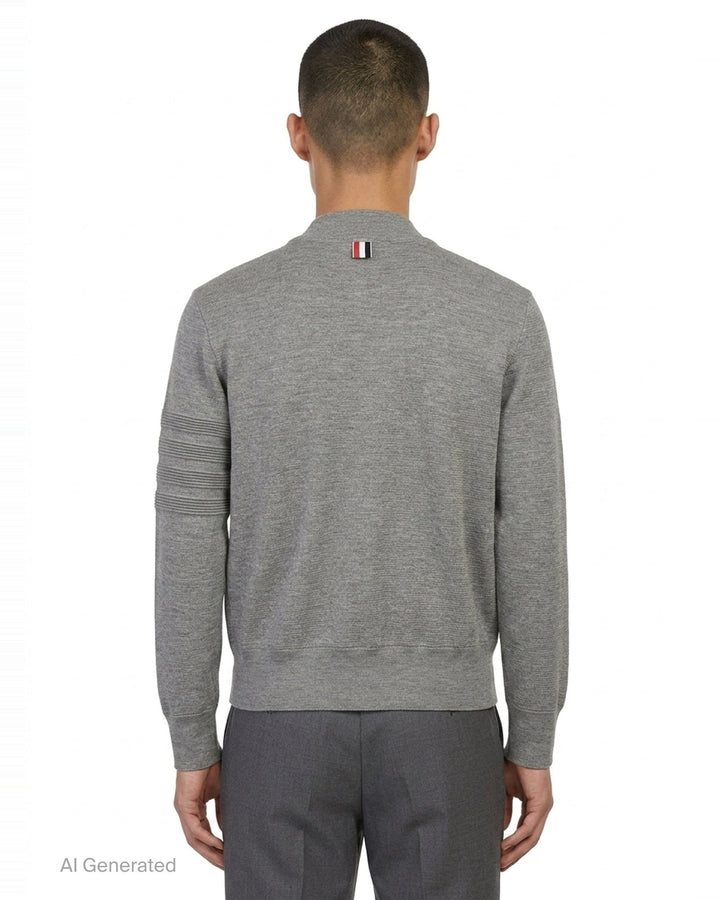 Milano Stitch Zip-Up Bomber Jacket | Thom Browne | Club21 - back