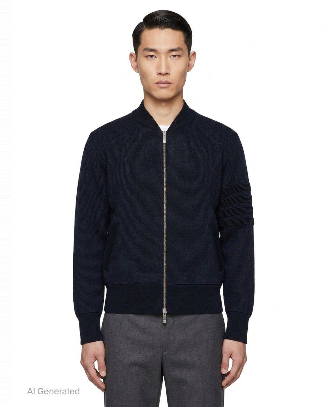 Milano Stitch Zip Up Bomber | Thom Browne | Club21 - front