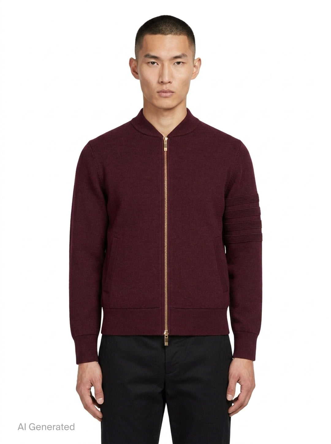 Milano Stitch Zip Up Bomber | Thom Browne | Club21 - front