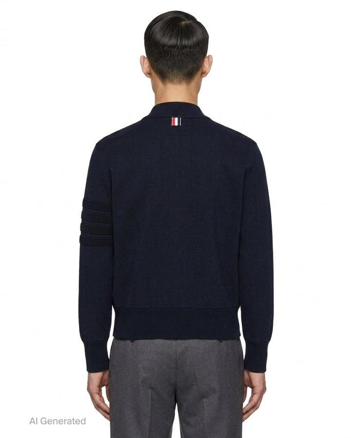 Milano Stitch Zip Up Bomber | Thom Browne | Club21 - back