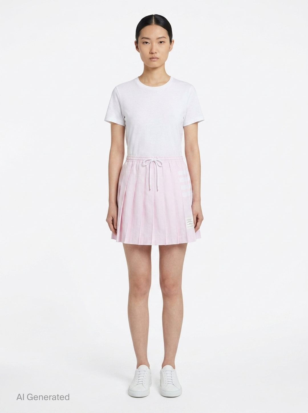 Mini Drawstring Pleated Skirt | Thom Browne | Club21 - front
