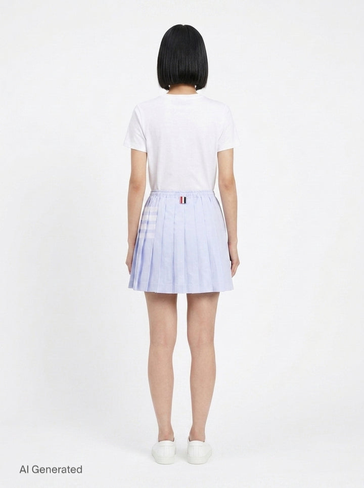 Mini Drawstring Pleated Skirt | Thom Browne | Club21 - back