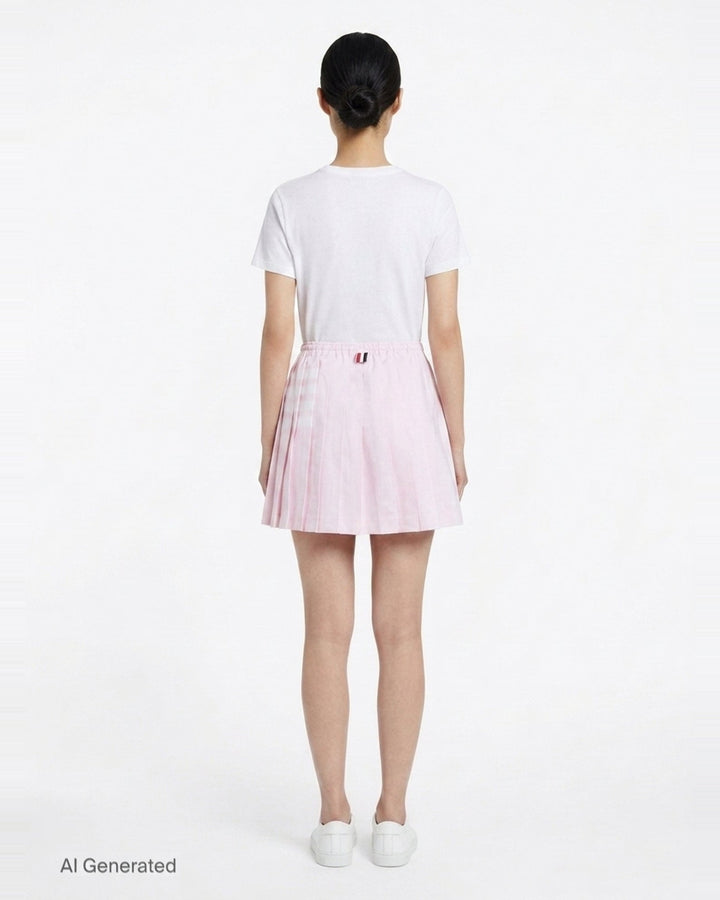 Mini Drawstring Pleated Skirt | Thom Browne | Club21 - back