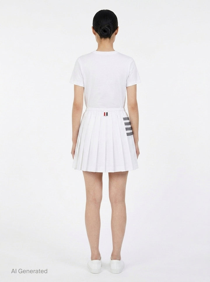 Mini Drawstring Pleated Skirt | Thom Browne | Club21 - back