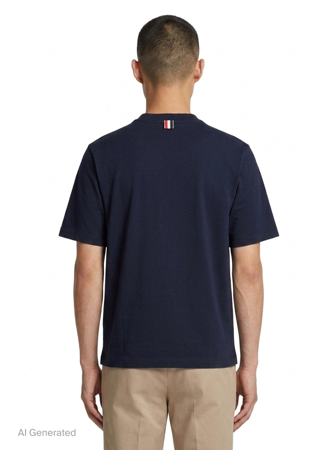 Oversized Colorblock Pocket Tee | Thom Browne | Club21 - back