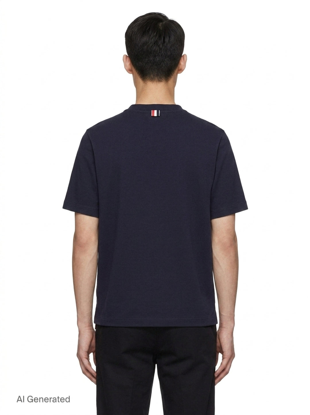 Oversized Colorblock Pocket Tee | Thom Browne | Club21 - back