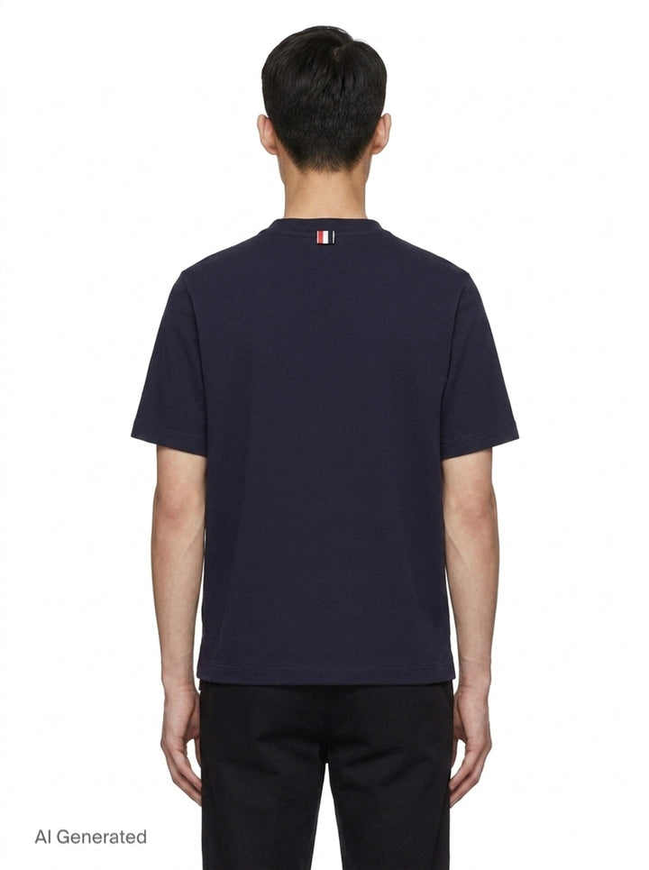 Oversized Colorblock Pocket Tee | Thom Browne | Club21 - back