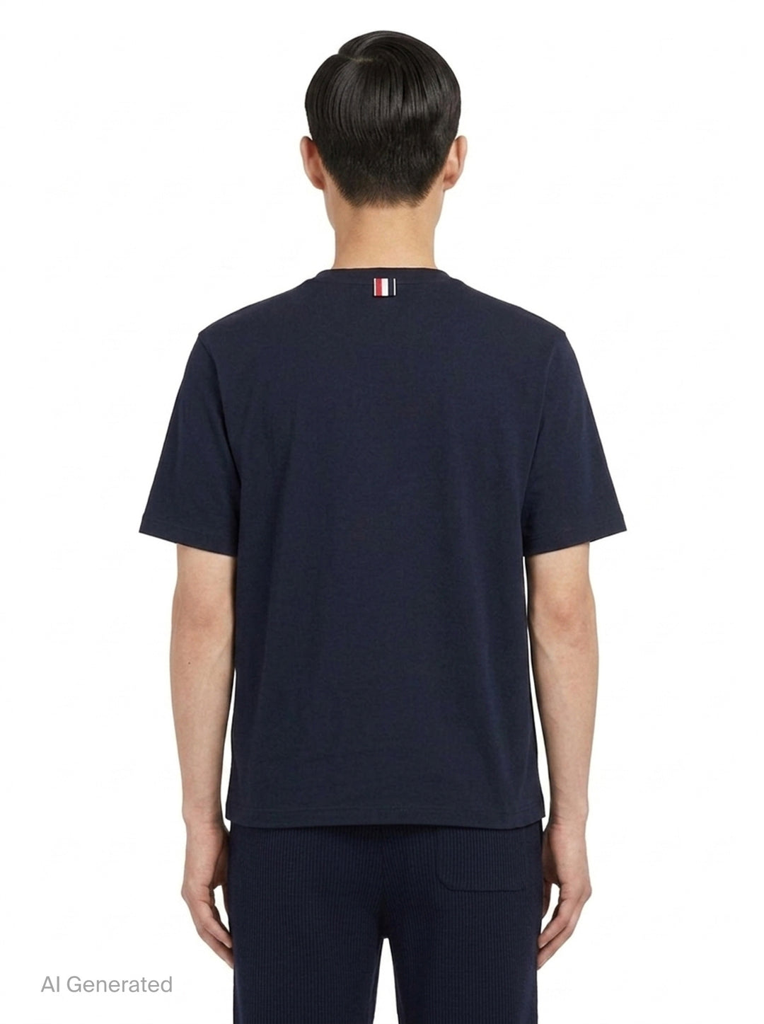 Oversized Short Sleeve Pocket Tee | Thom Browne | Club21 - back