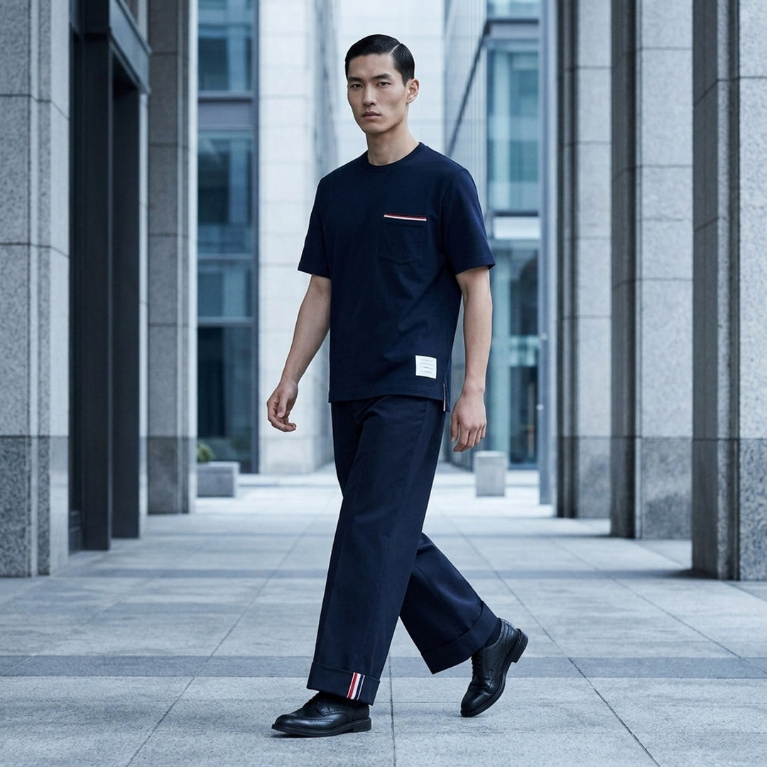 Oversized Short Sleeve Pocket Tee | Thom Browne | Club21 - lifestyle