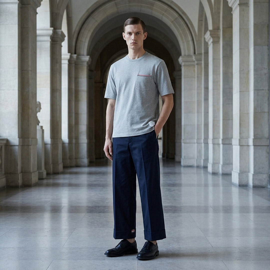 Oversized Short Sleeve Pocket Tee | Thom Browne | Club21 - lifestyle