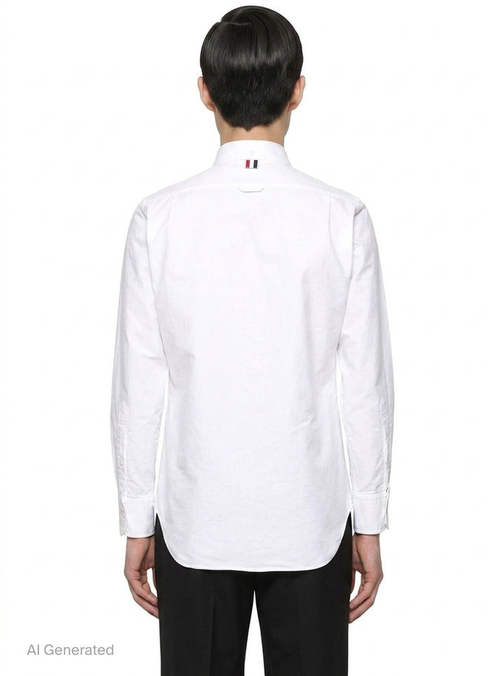Oxford Grosgrain Placket Shirt | Thom Browne | Club21 - back