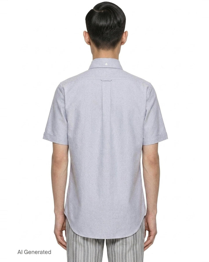 Oxford Short Sleeve Shirt | Thom Browne | Club21 - back