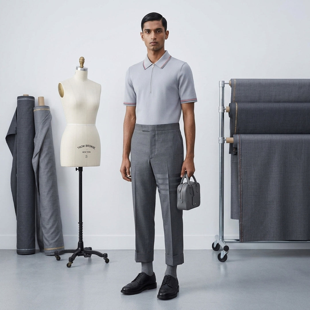 Plain Weave 4-Bar Trousers | Thom Browne | Club21 - lifestyle