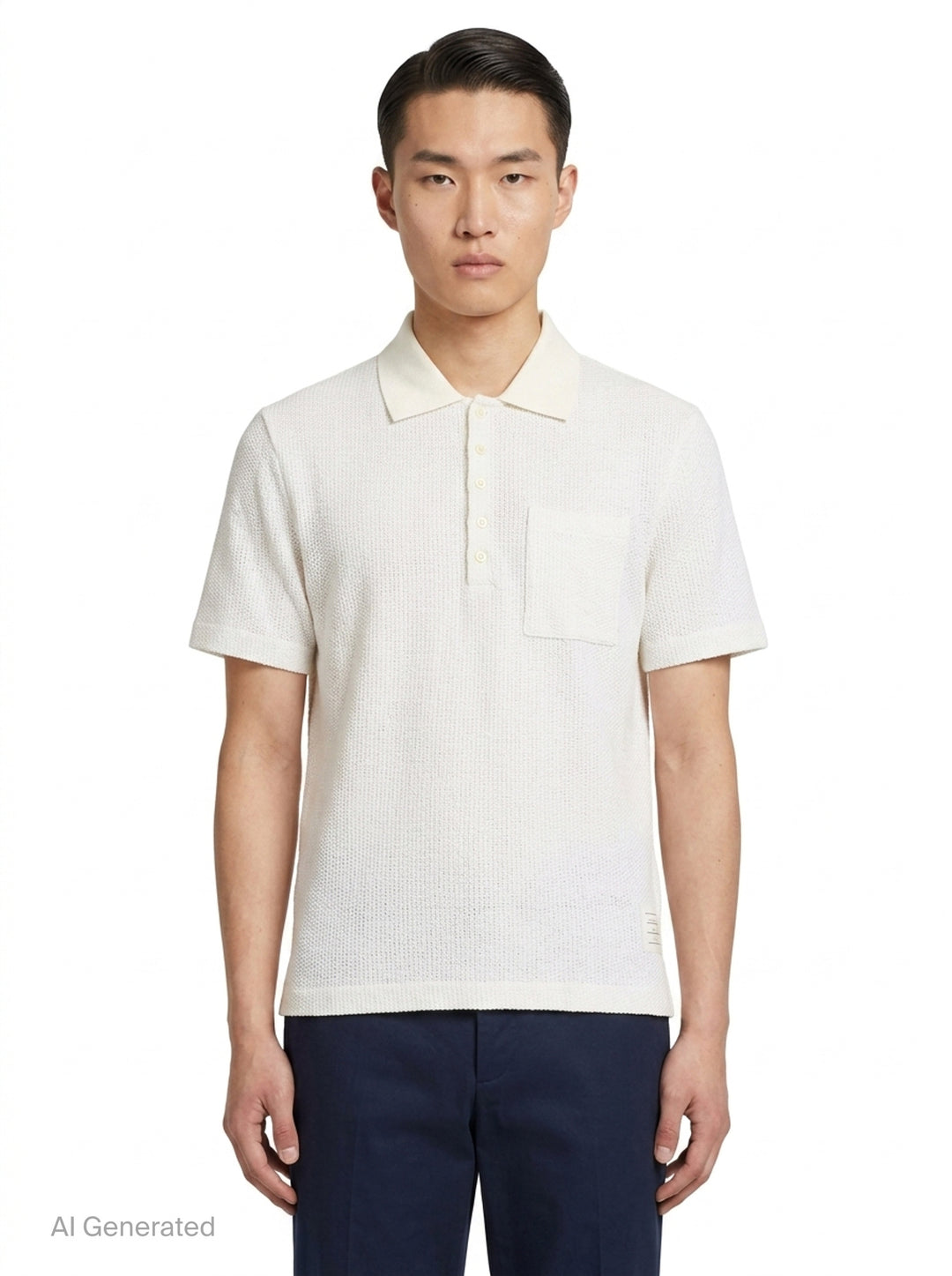 Relaxed Fit Short Sleeve Polo | Thom Browne | Club21 - front