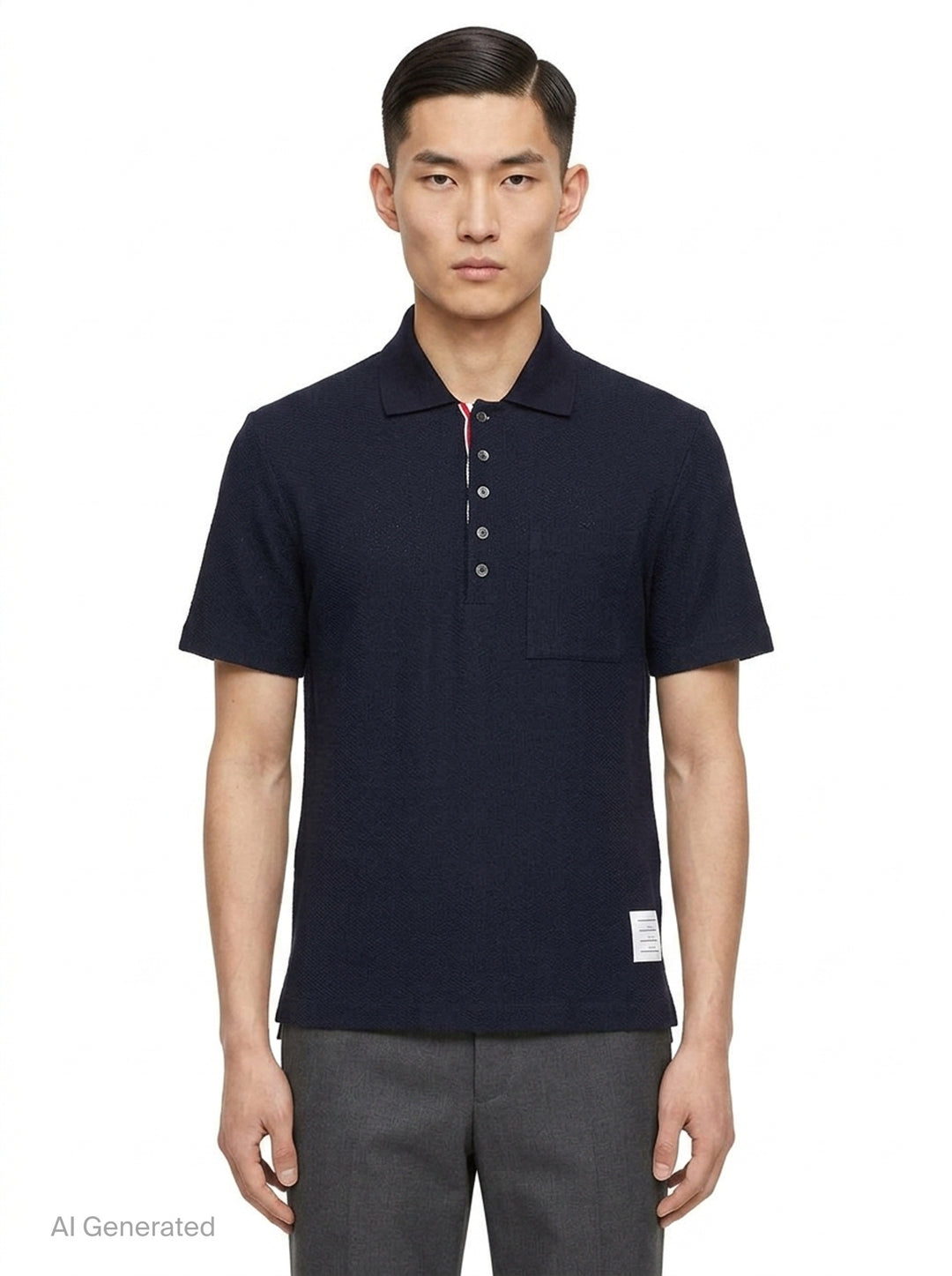 Relaxed Fit Short Sleeve Polo | Thom Browne | Club21 - front