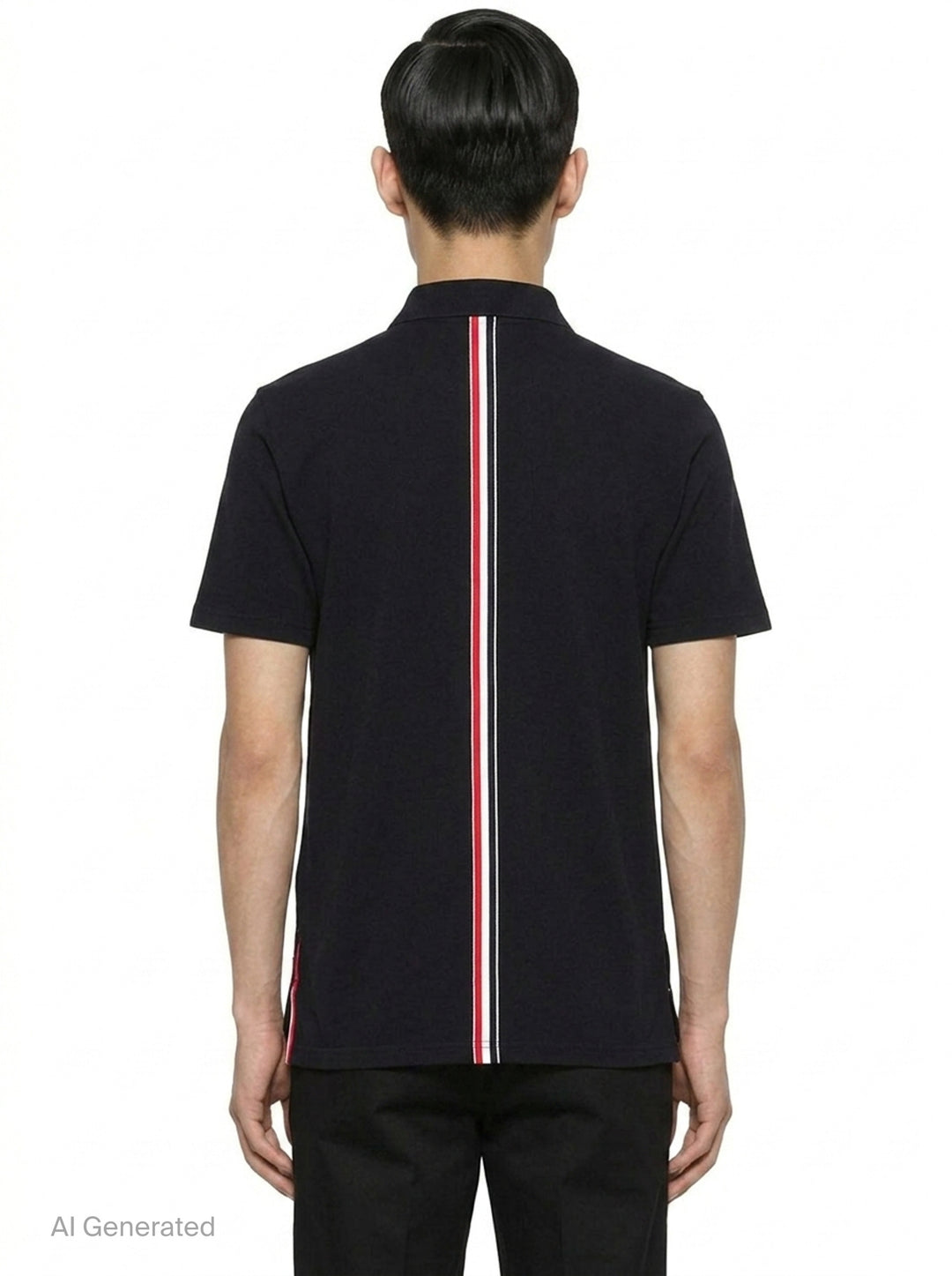Relaxed Fit Short Sleeve Polo | Thom Browne | Club21 - back